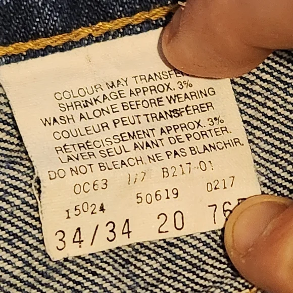 Vintage Levis 619 Jean Shorts Jorts Cutoffs Frayed Dark Festival Orange Tab 31 - Picture 8 of 9